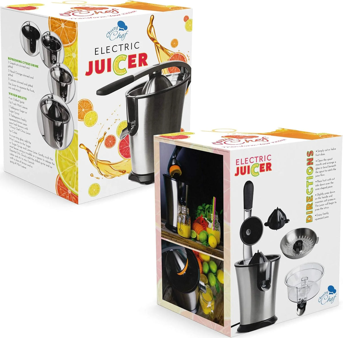 Stainless Steel Electric Citrus Juicer with Anti-Drip Citrus Press 300 Watt Motor K711