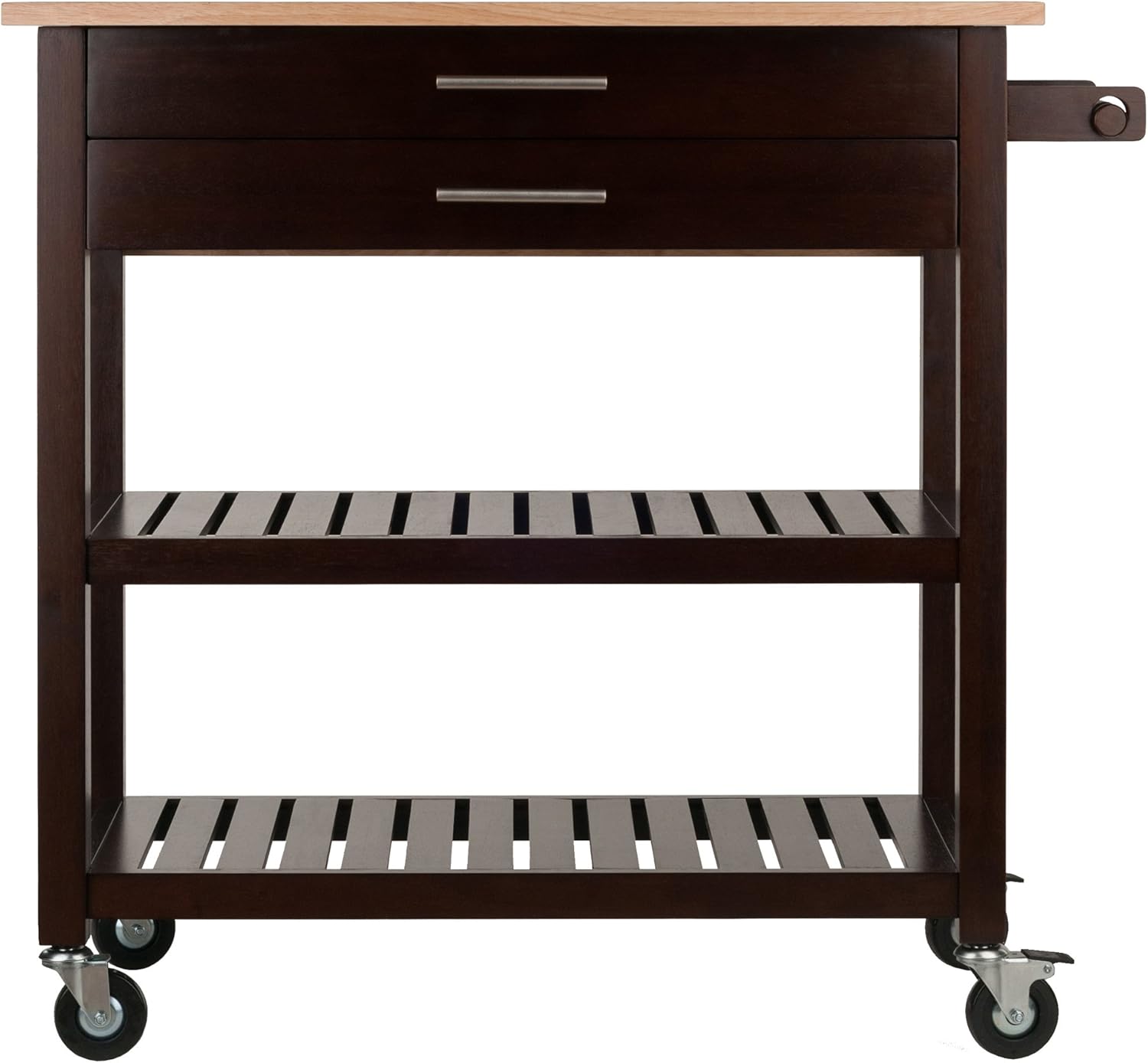 Cappuccino/Natural Kitchen Cart I803