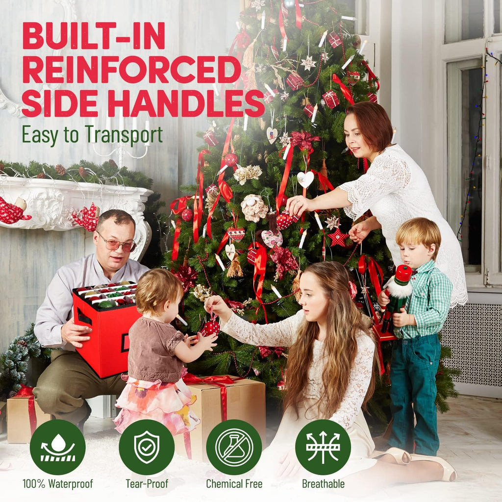 4-Layer Polyester Ornament Storage Box F894579