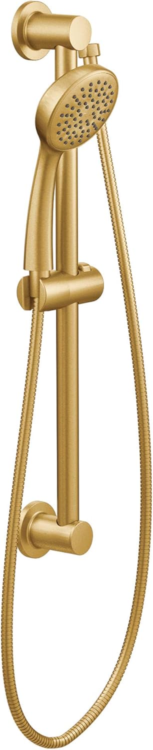 Brushed Nickel Handheld Shower with Slide Bar and Hose S63824
