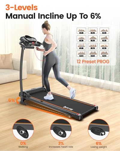 3.0HP Foldable Treadmill with Incline L858