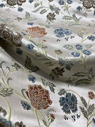 Red Woven Jacquard Floral Heavy Furnishing Fabric 54 inches D501