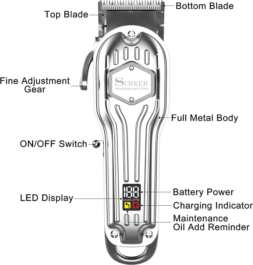 Mens Hair Clippers Cord Cordless Hair Trimmer Professional Haircut Kit T18160