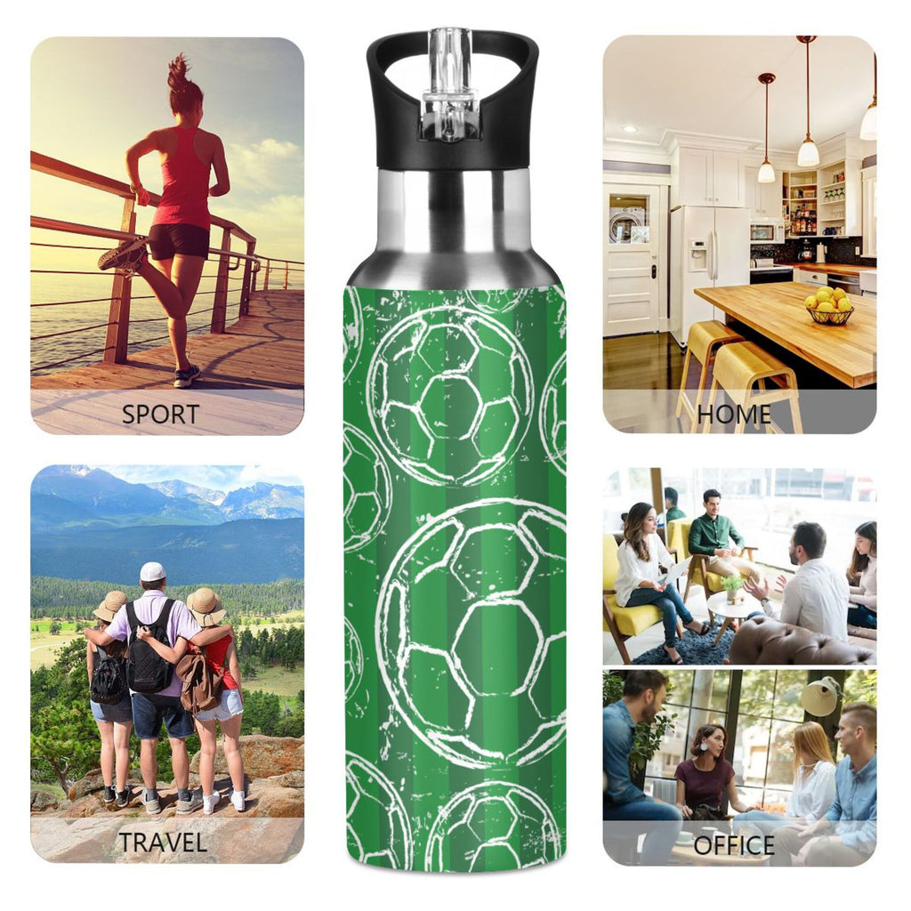 Stainless Steel Insulated Water Bottle with Straw Lid U80601