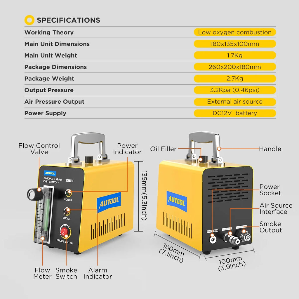 DC12V Car EVAP Smoke Machine Leak Tester X983