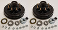 2-pk 12 in. x 2 Trailer Brake Hub Drum Kit w/Bearings Seal Cap Lugs (8 on 6.5) O23455