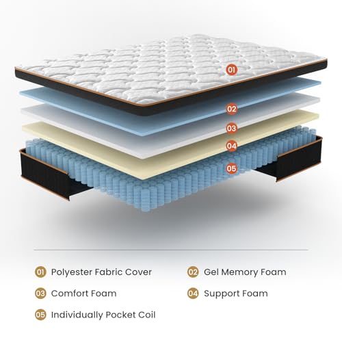 12 Inch Hybrid Innerspring Mattress with Gel Memory Foam U28512
