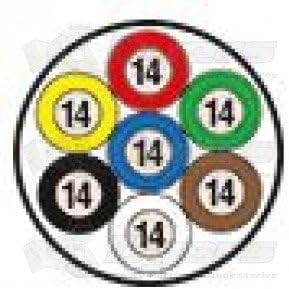 14 Gauge 7 Way Conductor RV Trailer Cable Cord D282