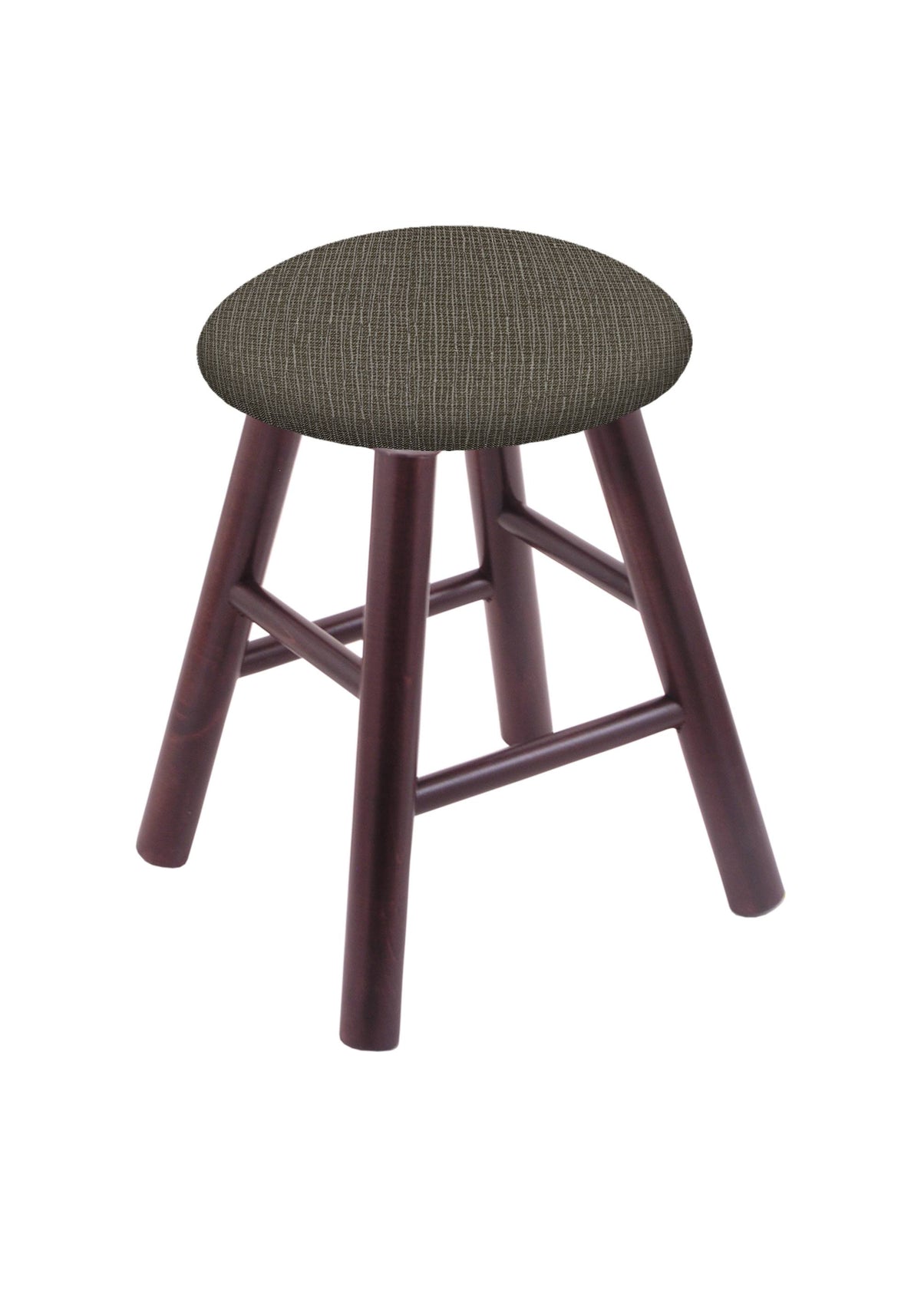 Dark Cherry Finish Vanity Stool with Willow Seat C5306