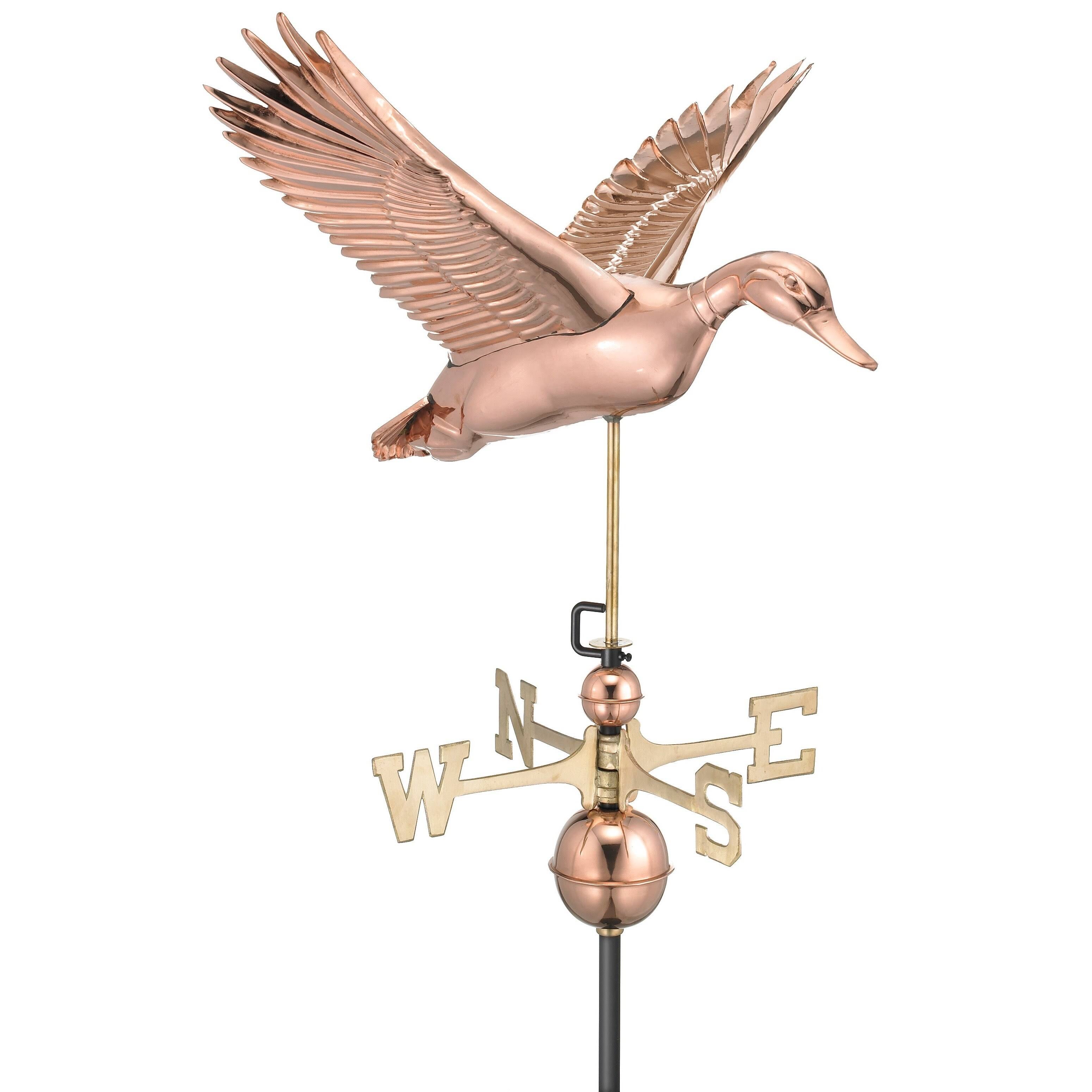 Flying Duck with Arrow Weathervane - Pure Copper A3084