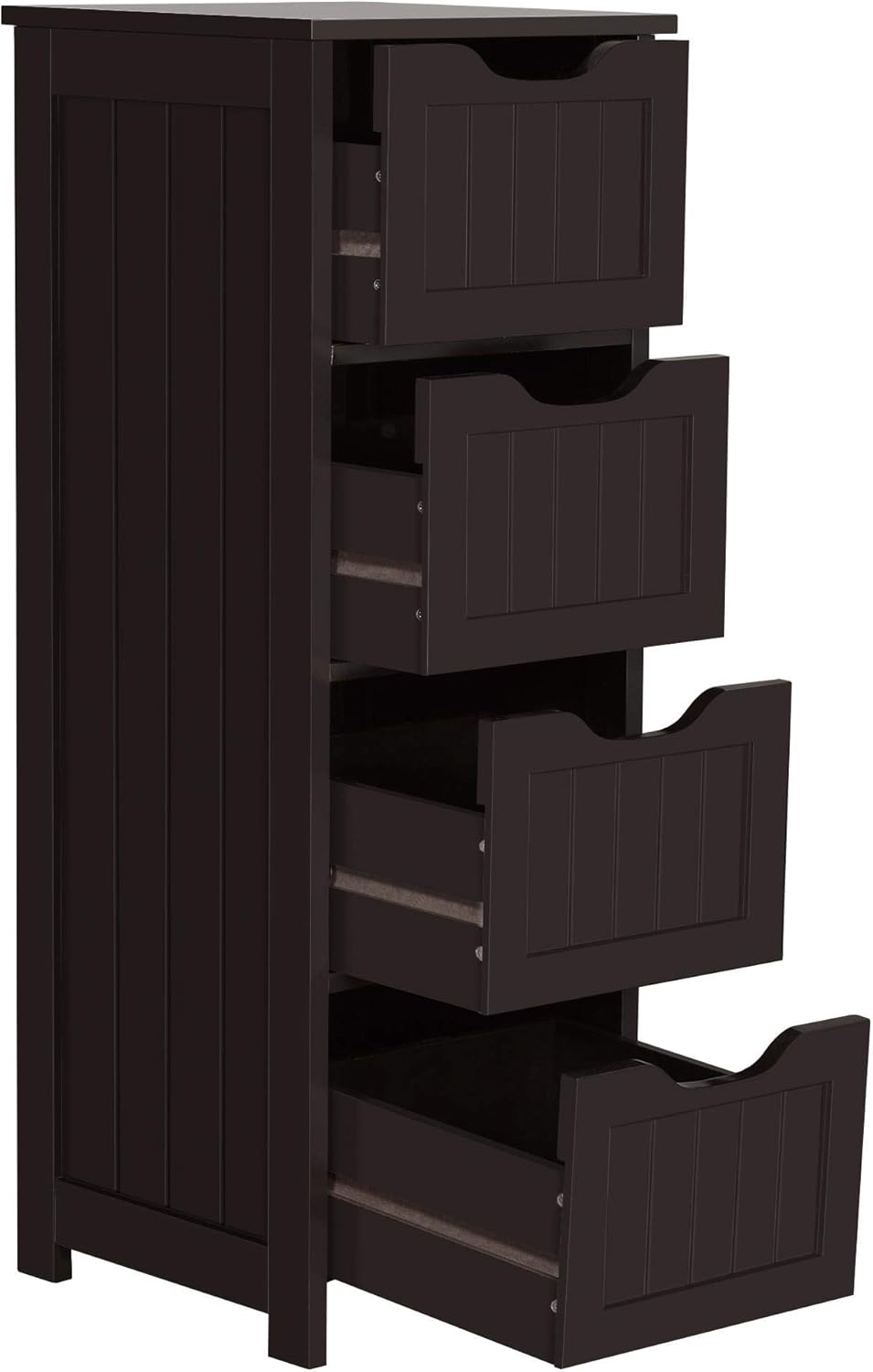 Gray 4 Drawer Wooden Bathroom Floor Cabinet Q8962