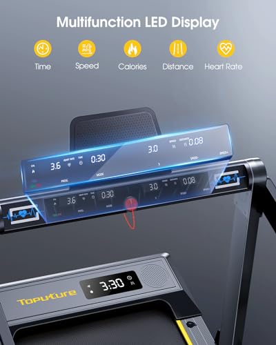 2 in 1 Folding Treadmill, 2.5HP Under Desk Treadmill with Dual LED Display X589910