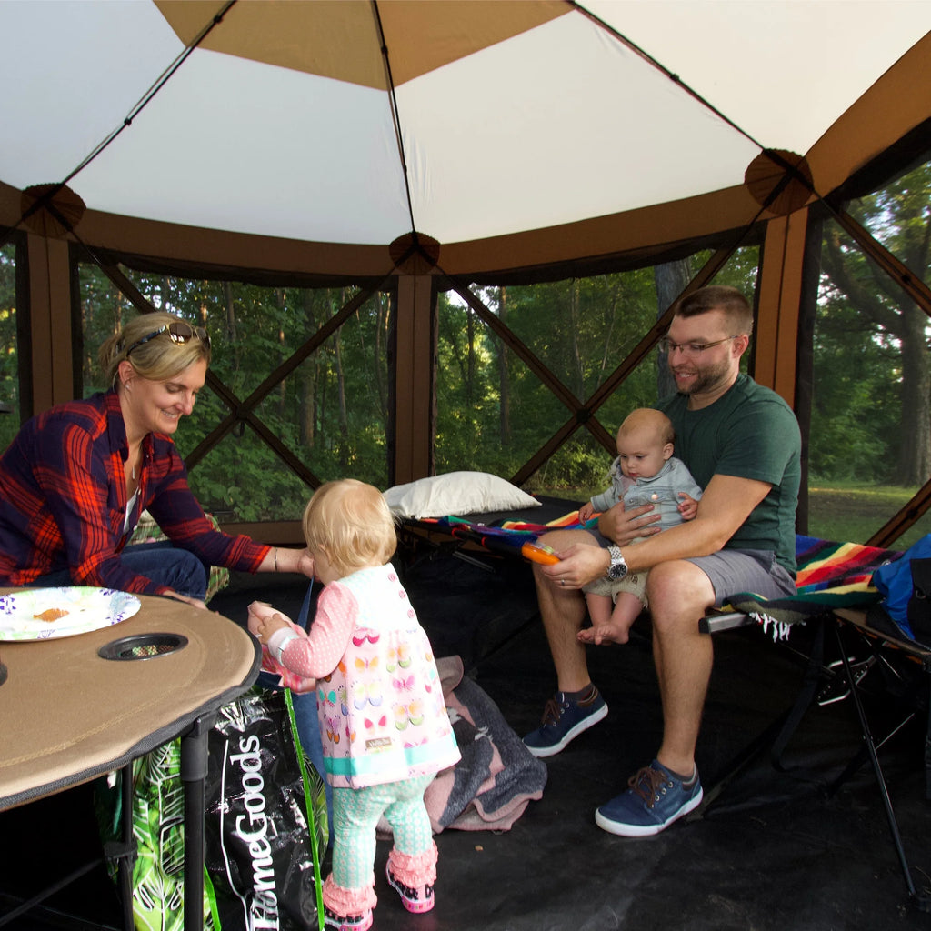 12.5' Portable Outdoor Gazebo Canopy Tent with Floor Tarp B814