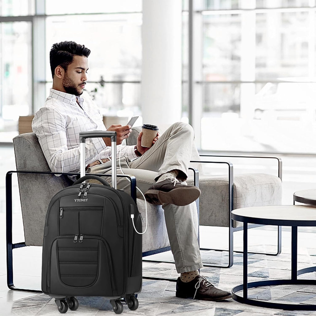 16 Inch Water Resistant Underseat Carry On Luggage with Spinner Wheels V304944