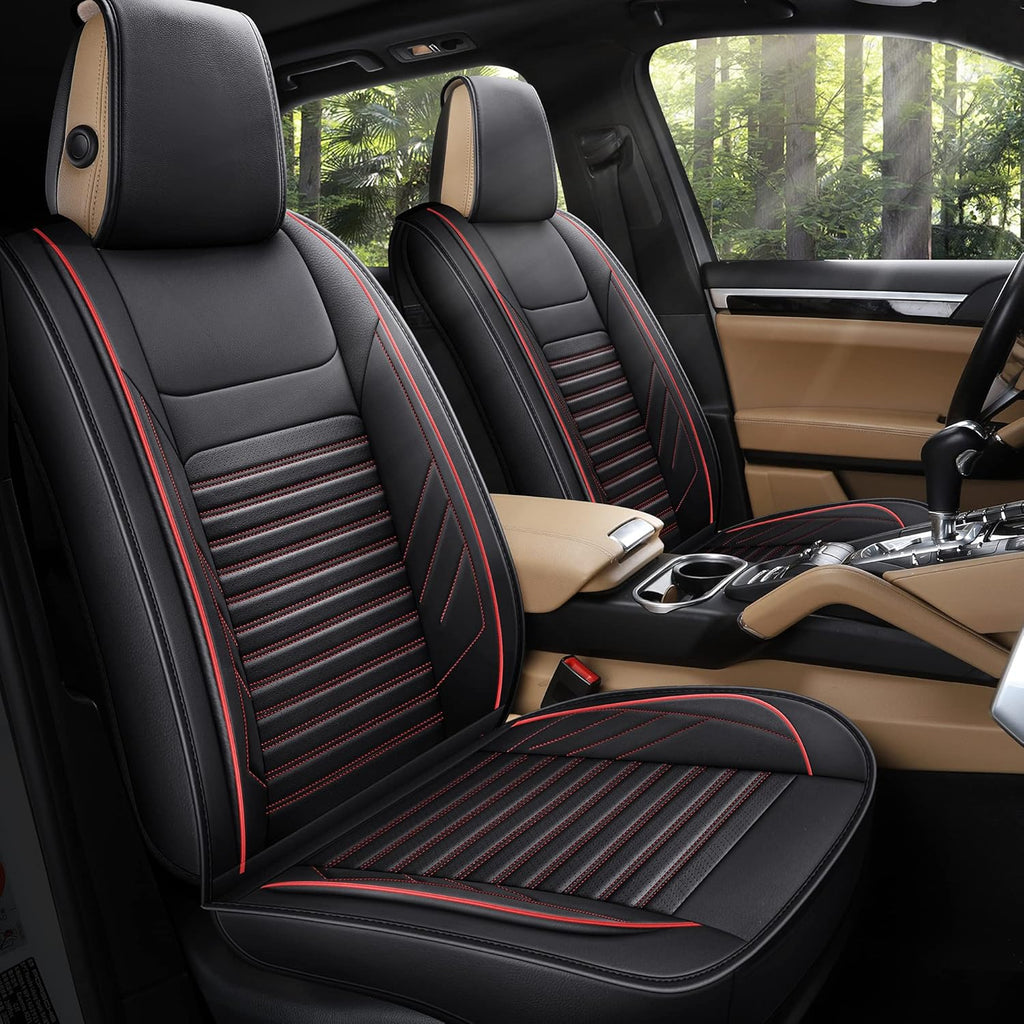Brown Leatherette Car Seat Covers, Front Pair G92144