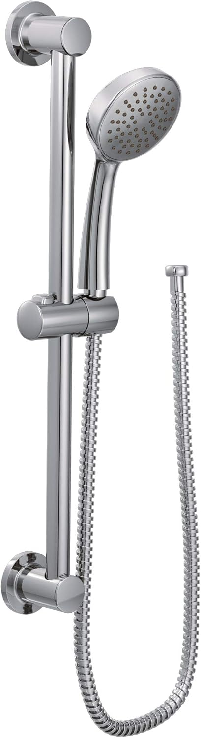Brushed Nickel Handheld Shower with Slide Bar and Hose S63824
