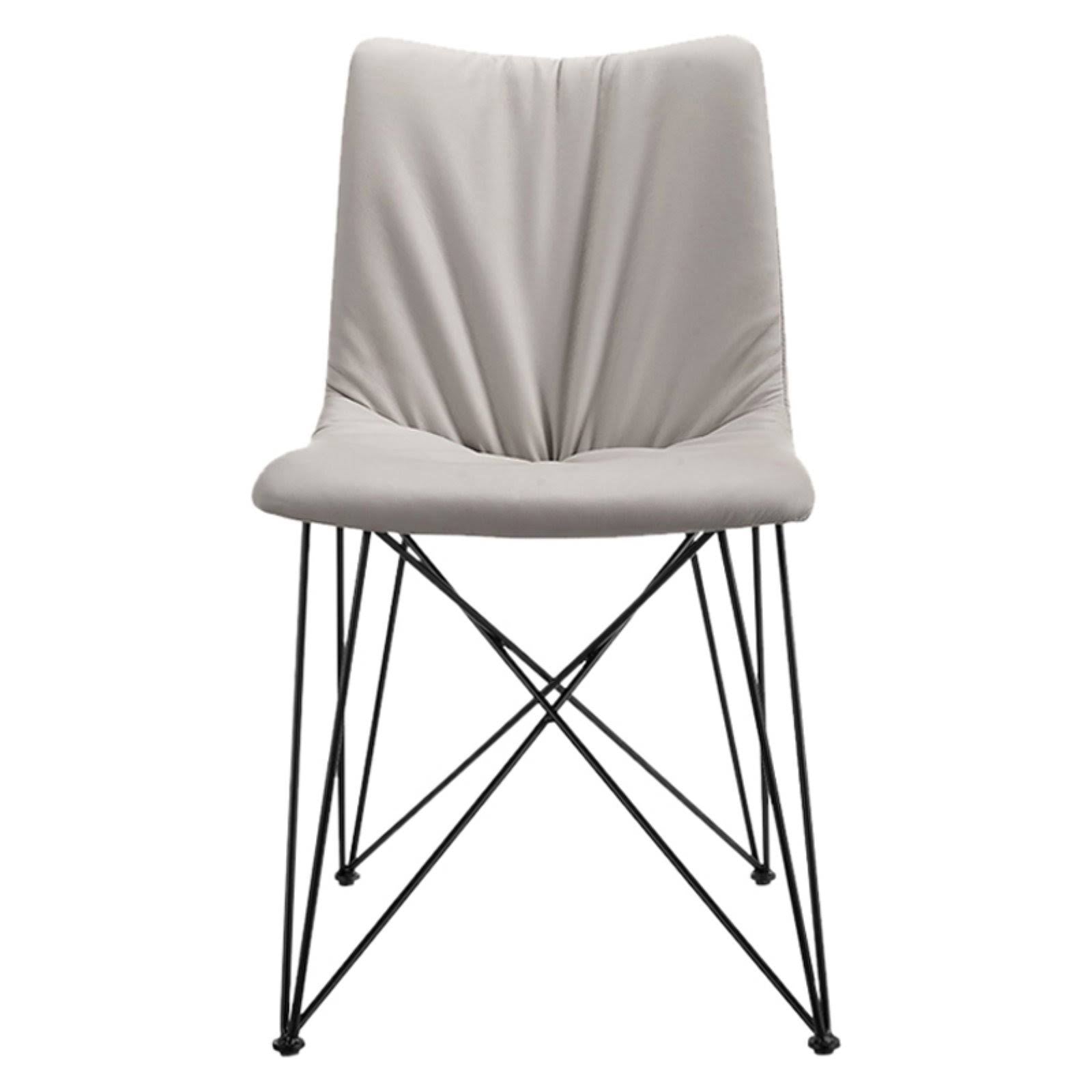 Grey Leatherette Dining Chair (Set of 2) V953753