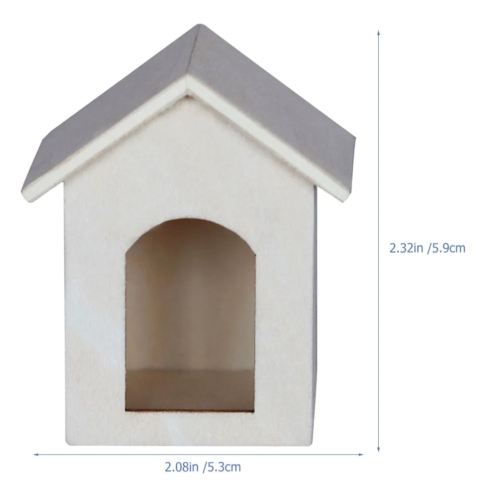 Miniature House Model Wood Ornament K61903