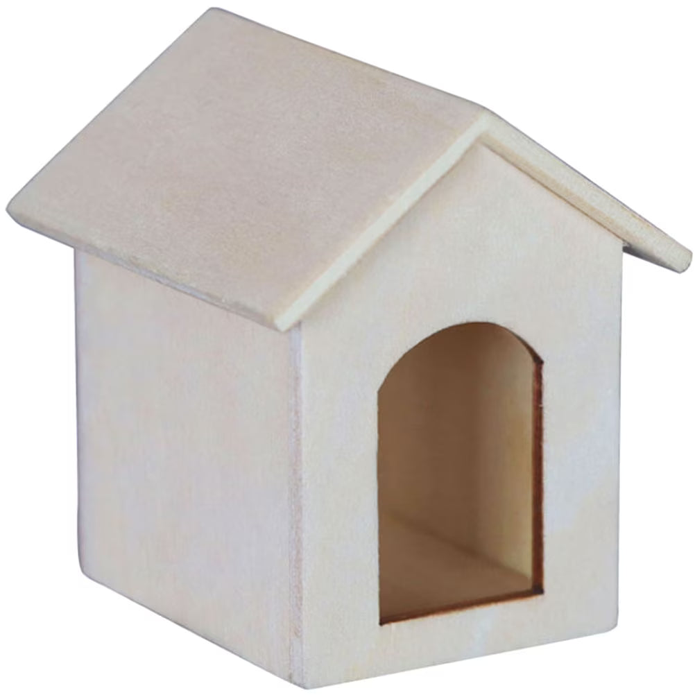 Miniature House Model Wood Ornament K61903
