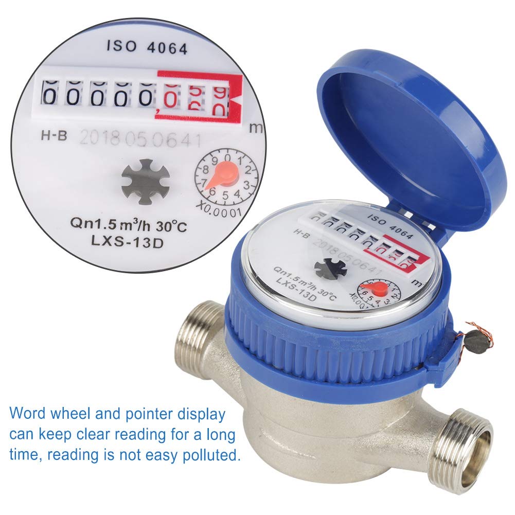 1/2 Inch Plastic Water Flow Meter with Fittings Q135