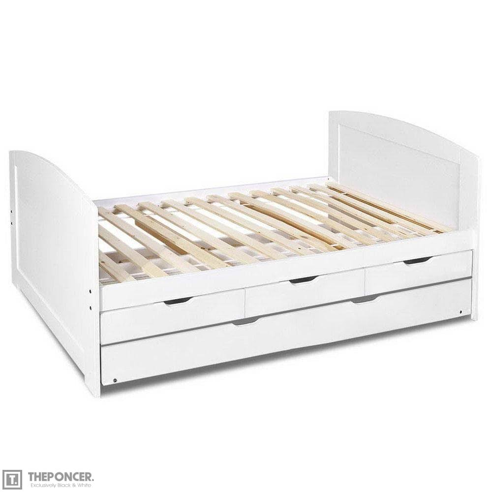 Single Wooden Trundle Bed Frame P888872