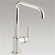 Polished Nickel Single Handle Swing Spout Kitchen Faucet T577987