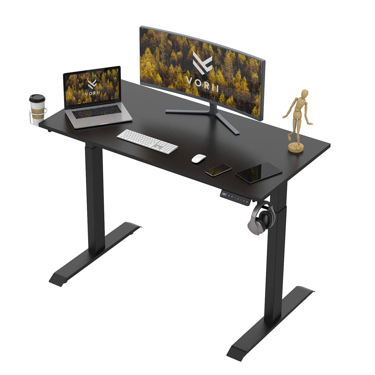 Electric Standing Desk with Height Adjustable Steel Frame H12363