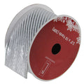 Shiny Silver Diagonal Striped Wired Christmas Craft Ribbon 2.5 x 120 Yards U67998