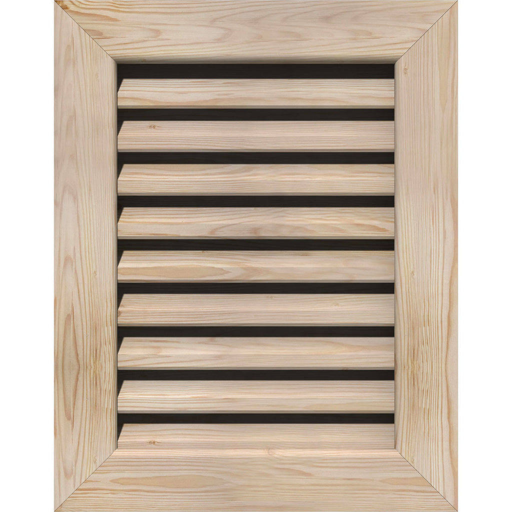 Unfinished Pine Vertical Gable Vent W512