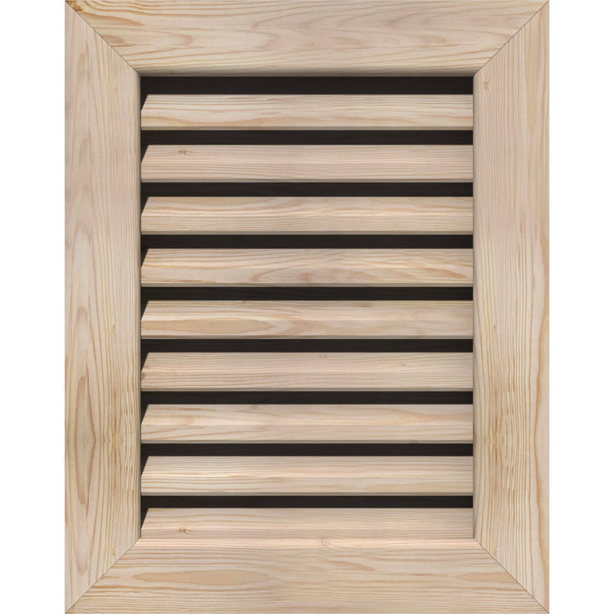 Unfinished Pine Vertical Gable Vent W512