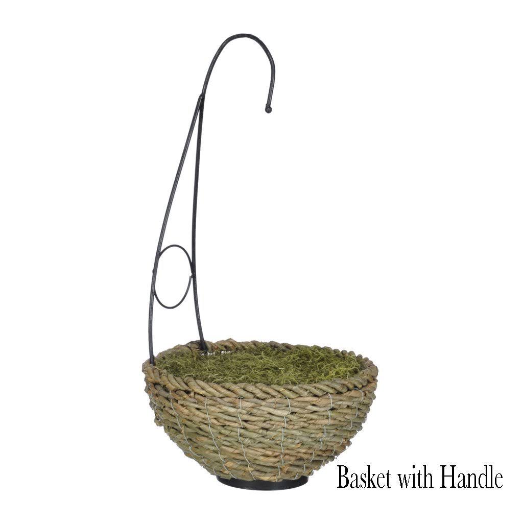 Artificial Hibiscus Hanging Basket Sunset Orange Z612107