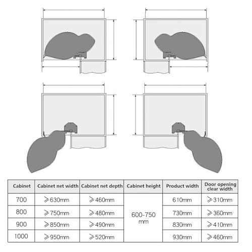 2-Tier Grey Pull Out Shelf Kitchen Cabinet Storage Rack I367