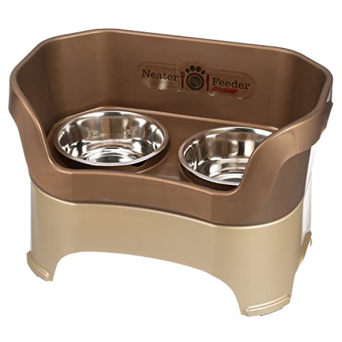 Large Midnight Black Elevated Stainless Steel Dog Bowls H67178