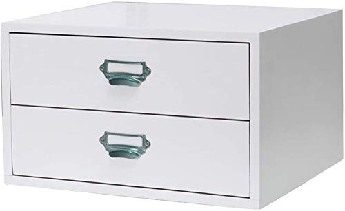 2 Layer Wood Desktop File Organizer with Drawers O43768