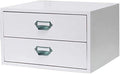 2 Layer Wood Desktop File Organizer with Drawers O43768
