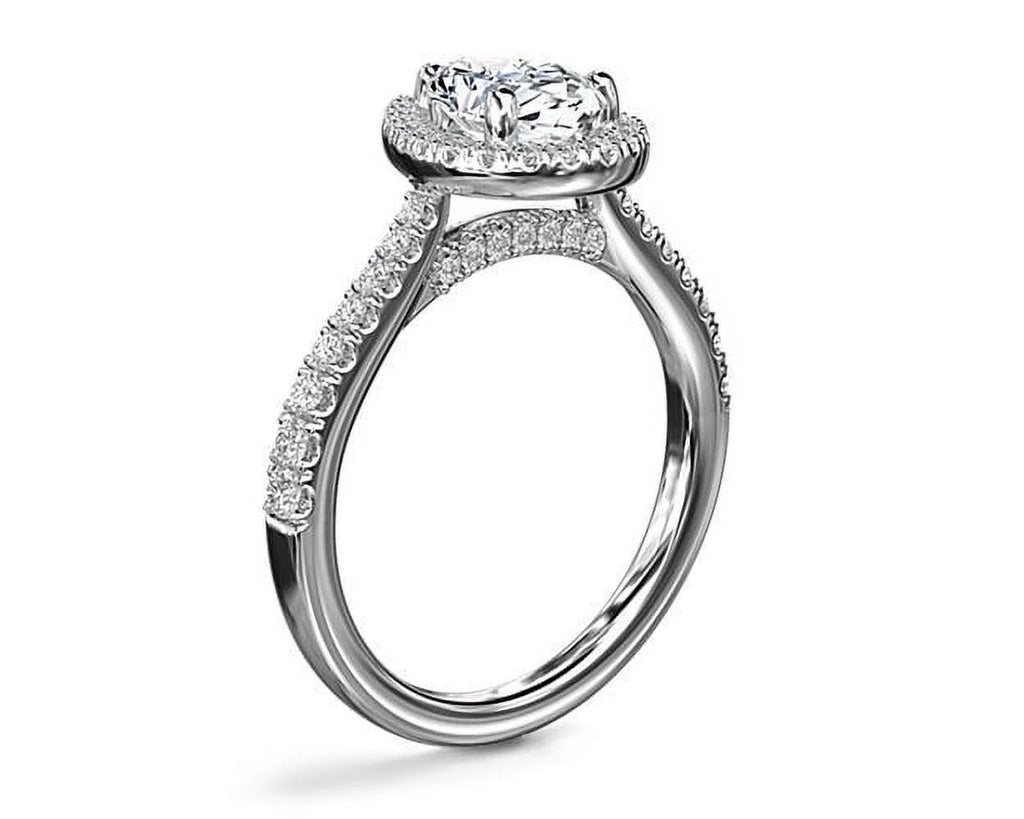 14K White Gold Pear Cut Diamond Solitaire Engagement Ring Size 7 M101169