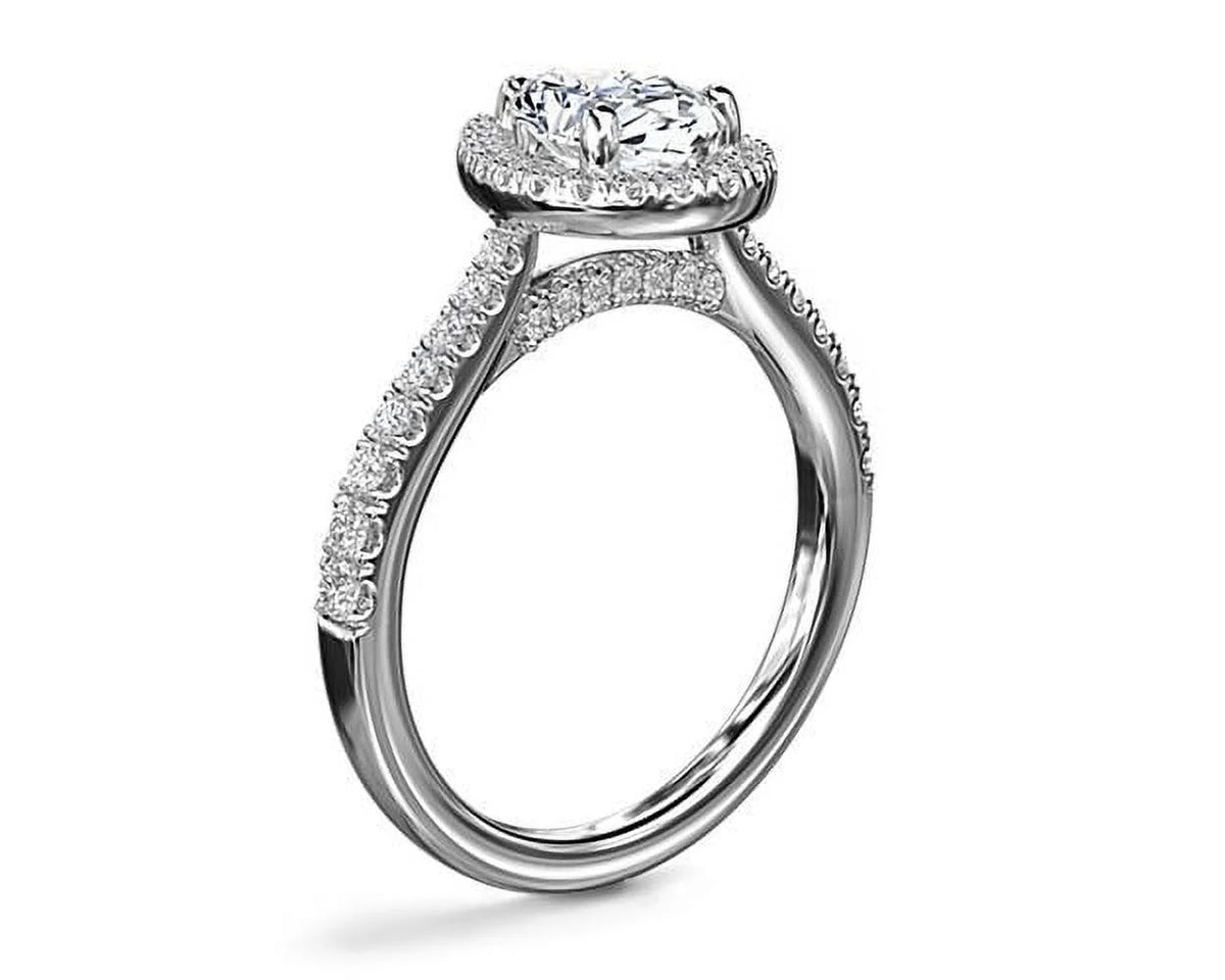 14K White Gold Pear Cut Diamond Solitaire Engagement Ring Size 7 M101169