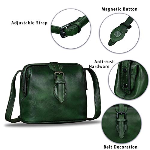 Genuine Leather Crossbody Bag Small Satchel Vintage Mini Purse F954846