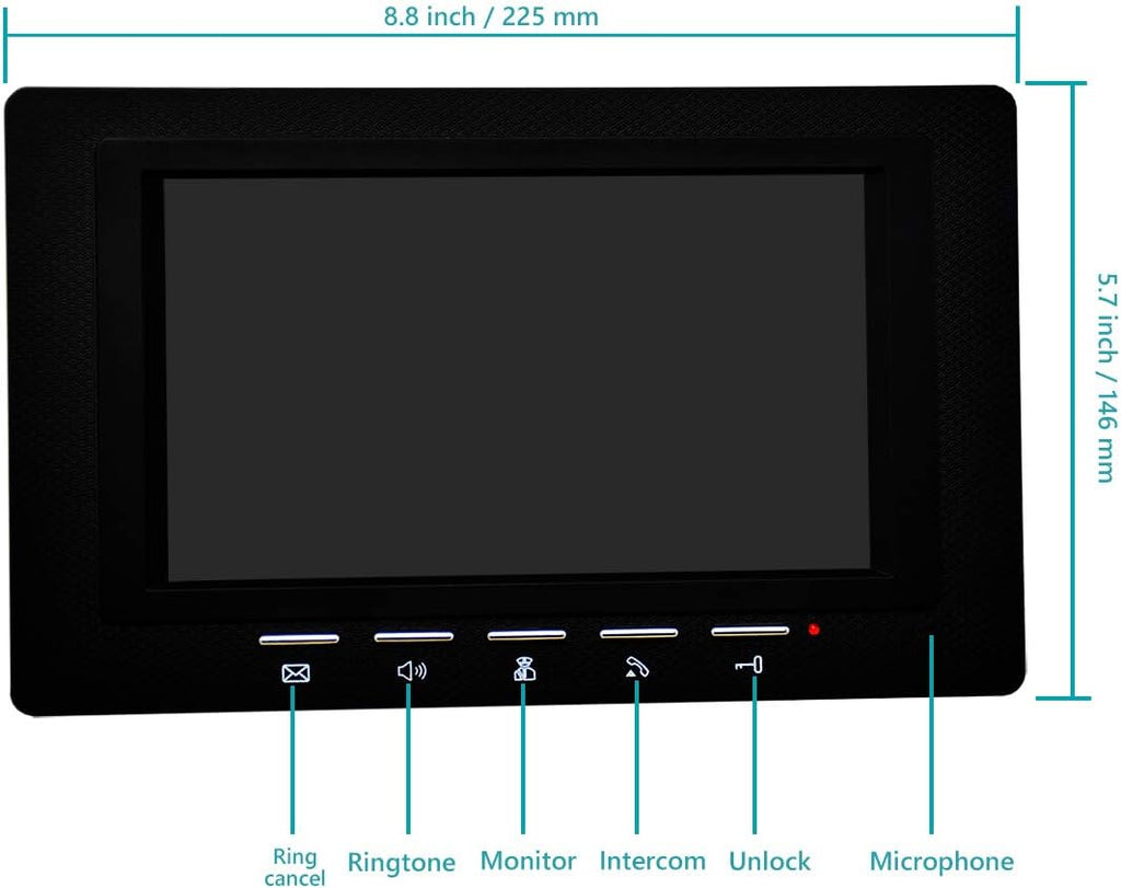7 Inches Wired Video Door Phone System with IR Night Vision Camera V148761