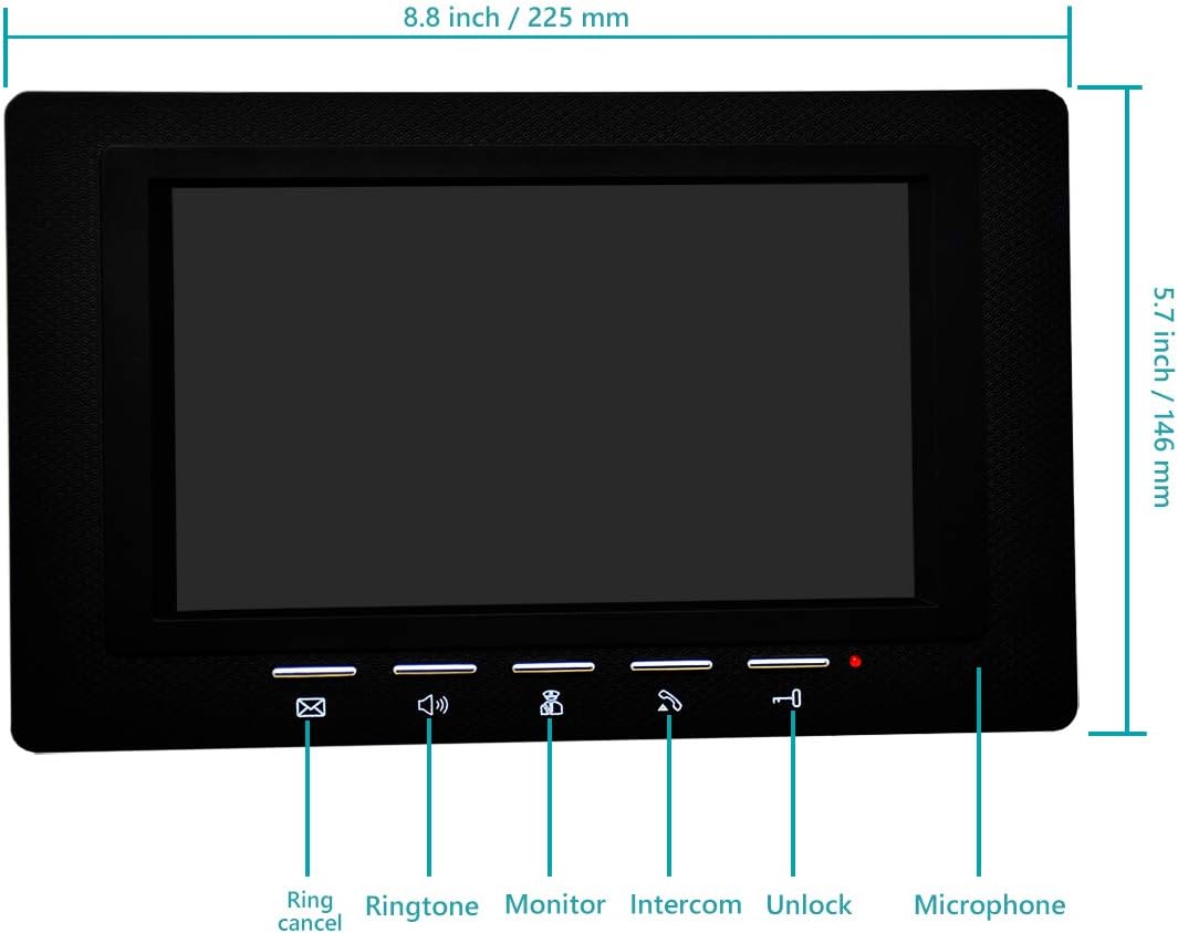 7 Inches Wired Video Door Phone System with IR Night Vision Camera V148761