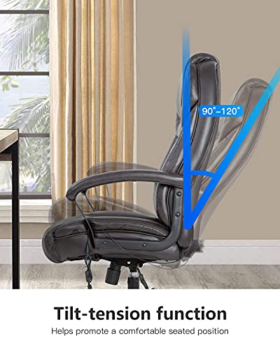 White PU Leather Ergonomic Desk Chair P4612