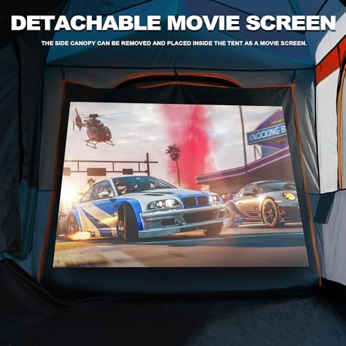 Waterproof PU2000mm Double Layer Tent for Camping, 8FT L x 8FT W x 7.2FT H W31692