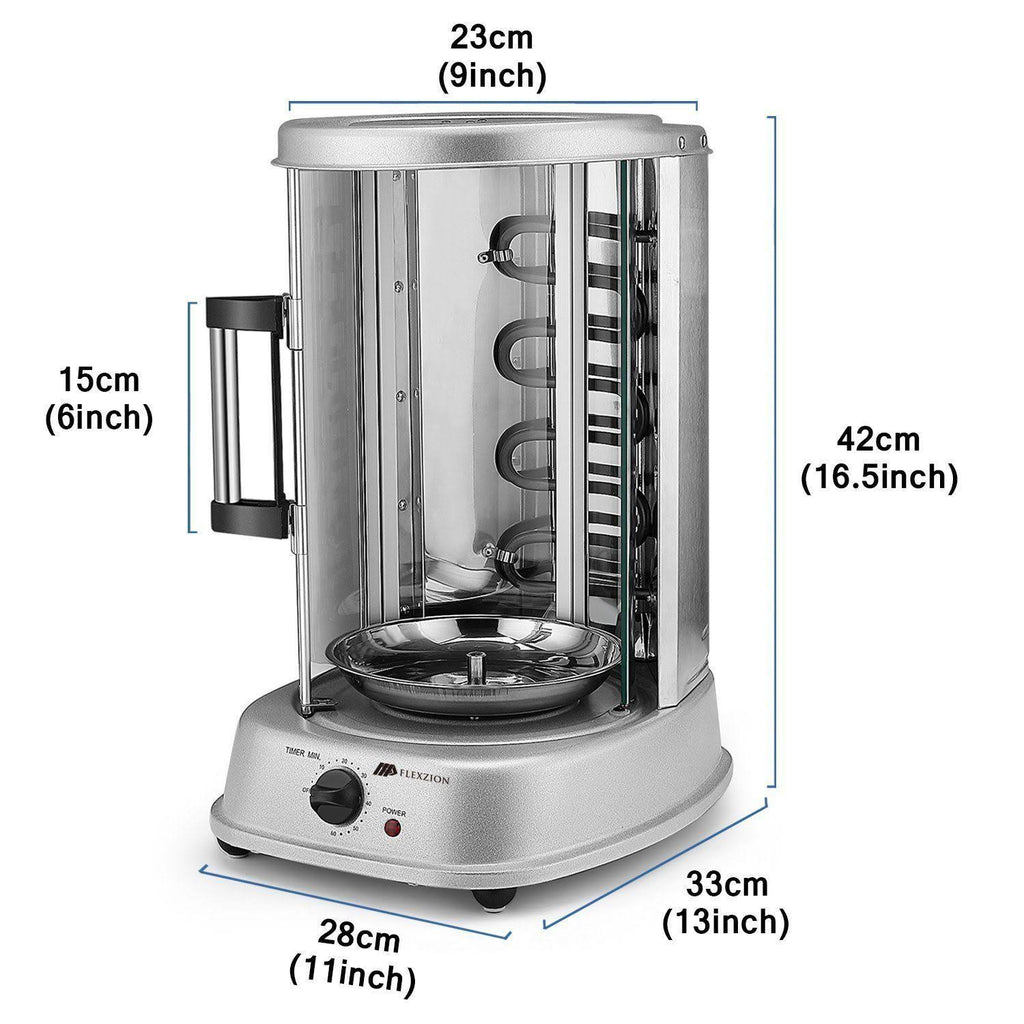 Vertical Tower Rotating Rotisserie Oven Grill T3832