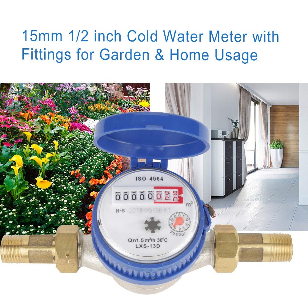 1/2 Inch Plastic Water Flow Meter with Fittings Q135