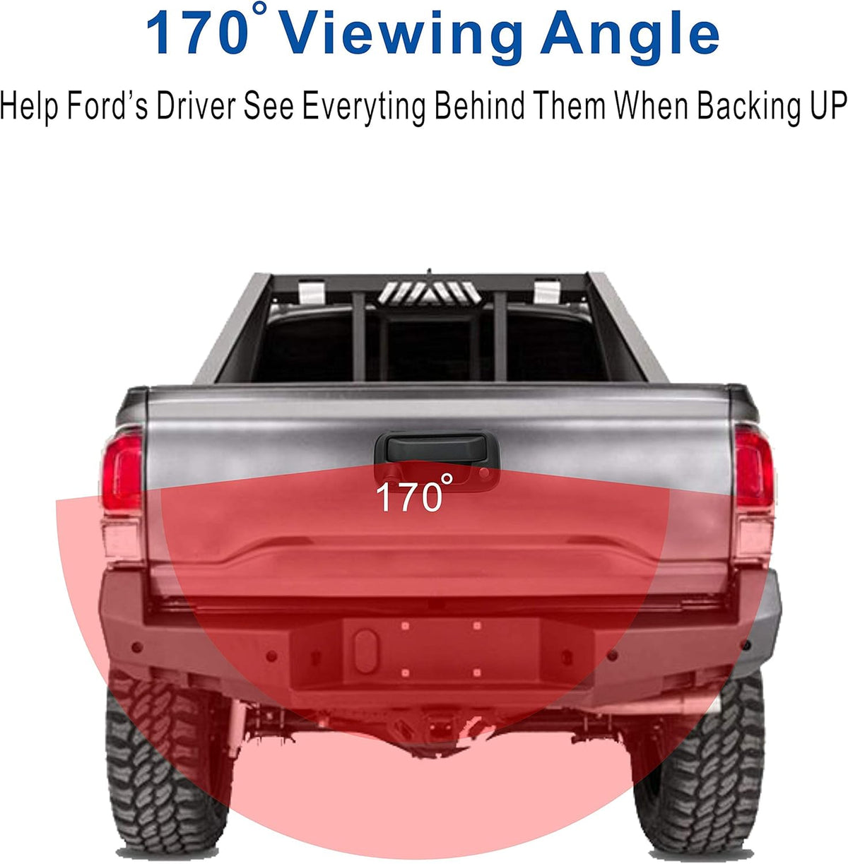 Tailgate Handle with Rear View Backup Camera for Ford F150 (2005-2014), F250/F350/F450/F550 (2008-2016) G453