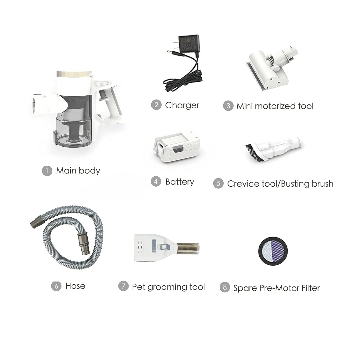 Cordless Pet Vacuum Cleaner with Grooming Brush Z5689