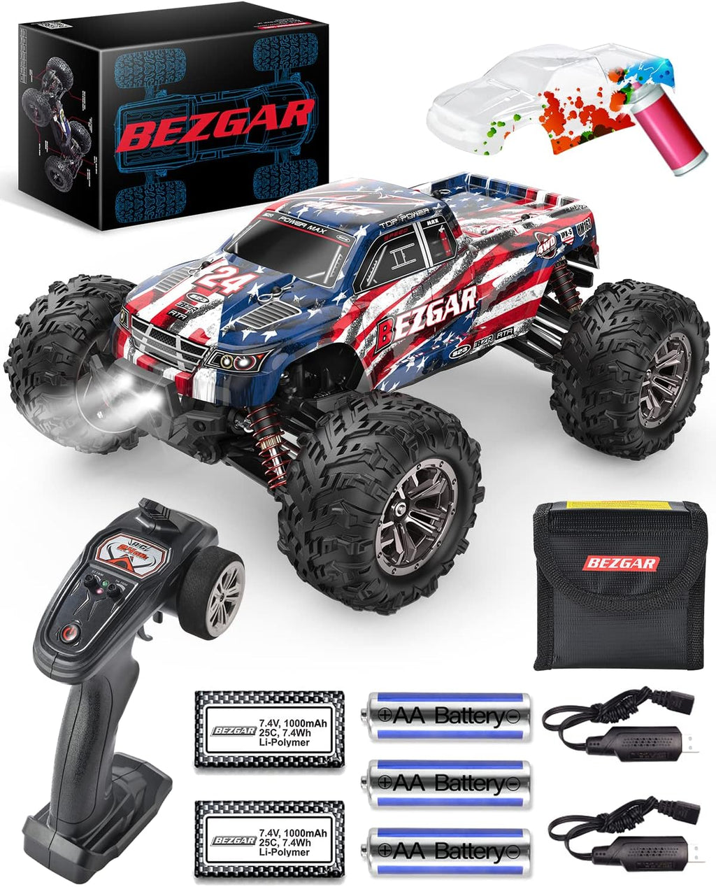 1:16 Remote Control 4×4 Waterproof RC Car Z114709