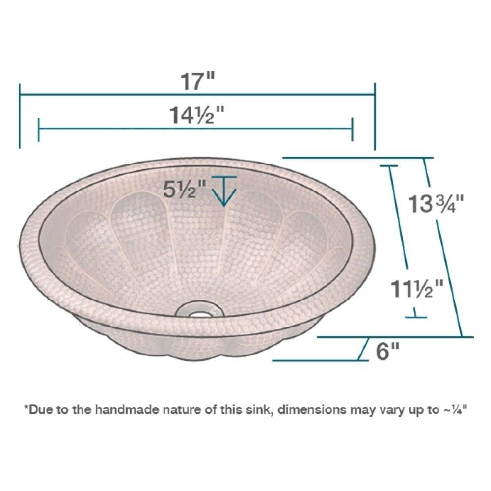 Antique Bronze Copper Oval Sink with Grid Drain F9570