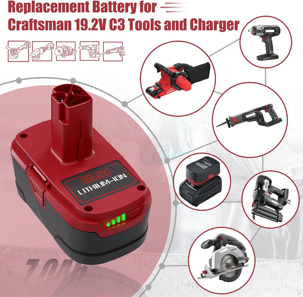 7.0Ah 19.2 Volt Replacement Battery 2Packs J93512