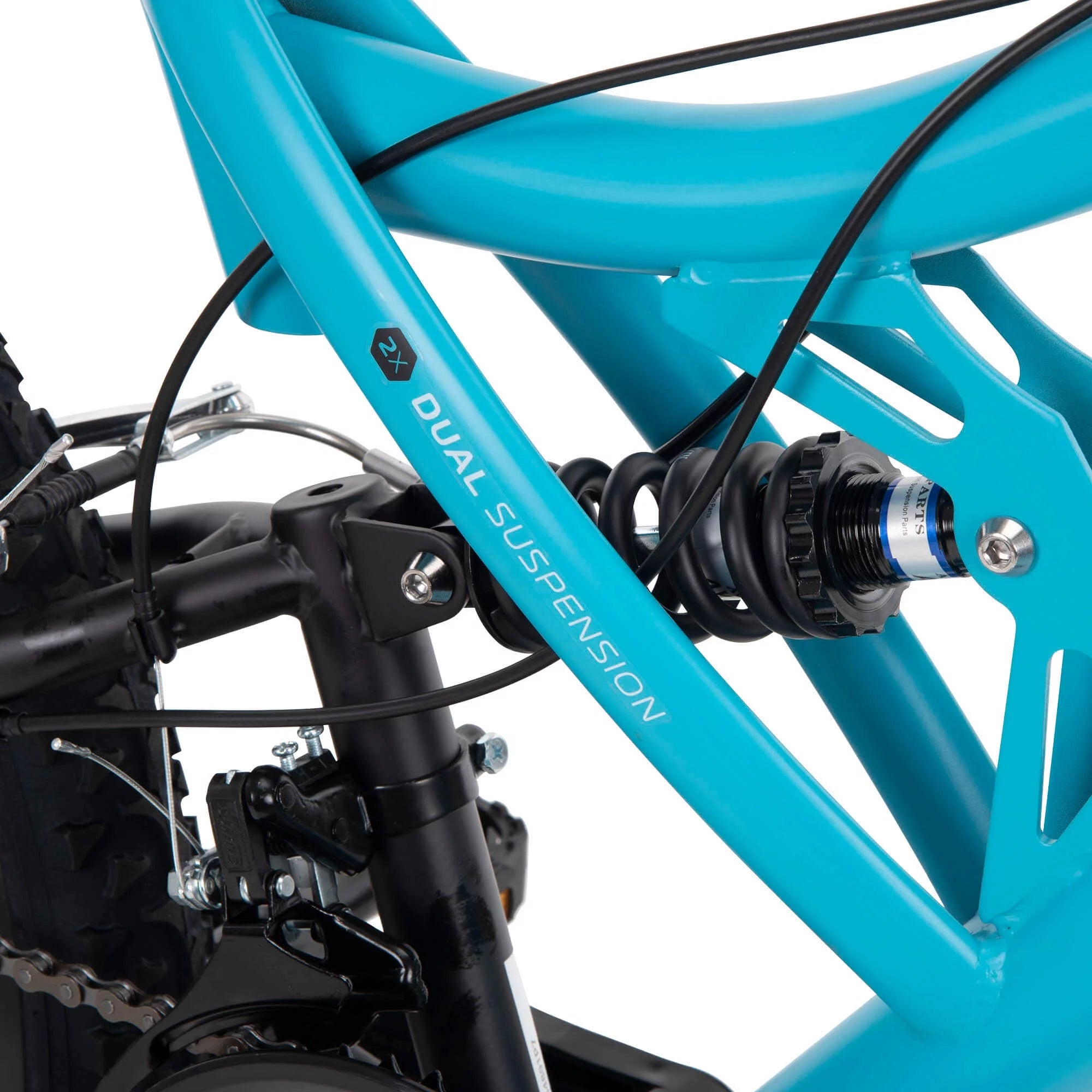 24 Trail Runner Girls Full Suspension Mountain Bikes Teal Blue D137313